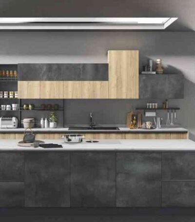 01 cucina moderna di design star pietra grigia naturale tavolato