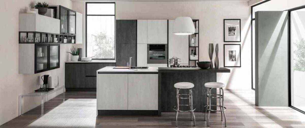 cucina moderna zen perla cemento lavagna cemento 1