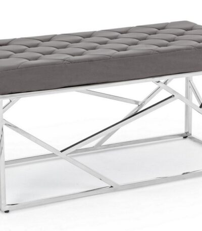 0732881 panca rayan velluto grigio 97x44 1648433555