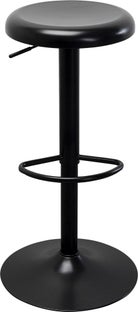 hoker w kolorze czarnym z regulacja wysokosci okragle siedzisko 60 82 cm 1