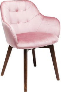 krzeslo z podlokietnikami lady velvet stitch 61x83 cm rozowe 1