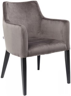 krzeslo z podlokietnikami mode velvet 60x87 cm szare 1