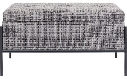 lawka ze schowkiem buttons storage 80x43 cm czarno biala 1