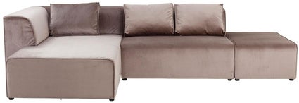 naroznik infinity velvet 302x182 cm taupe lewy 1