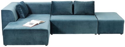naroznik infinity velvet 306x182 cm niebieski lewy 1