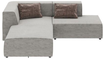naroznik maly tapicerowany modulowy szary 237x182 cm 1