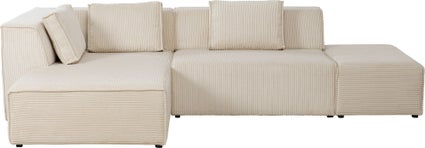 naroznik modulowy sztruksowy kremowy lewy 306x182 cm 1