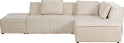 naroznik modulowy sztruksowy kremowy prawy 306x182 cm 1