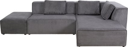 naroznik modulowy sztruksowy szary prawy 306x182 cm 1