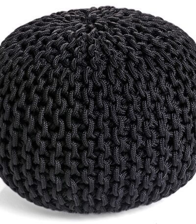 pouf inoutdoor in corda nautical rope alyssa black