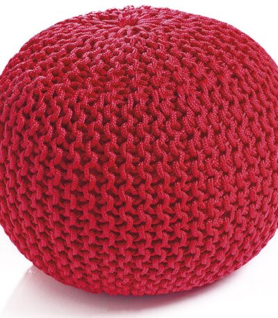 pouf inoutdoor in corda nautical rope alyssa red beauty
