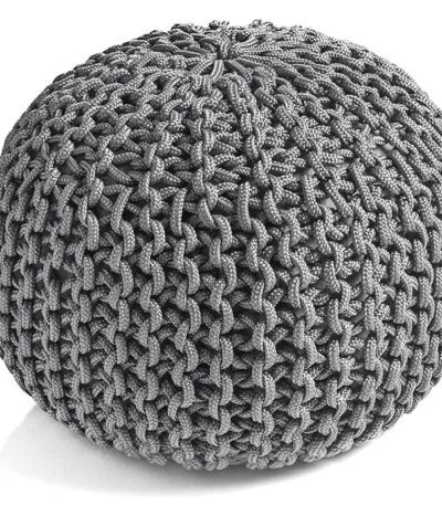 pouf inoutdoor in corda nautical rope alyssa silver
