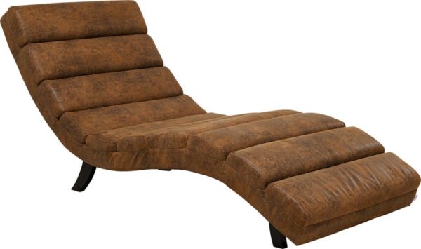 szezlong tapicerowany brazowy vintage nogi bukowe czarne 190 cm 1