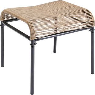 taboret podnozek ogrodowy acapulco 40x40 cm naturalny nogi czarne 1