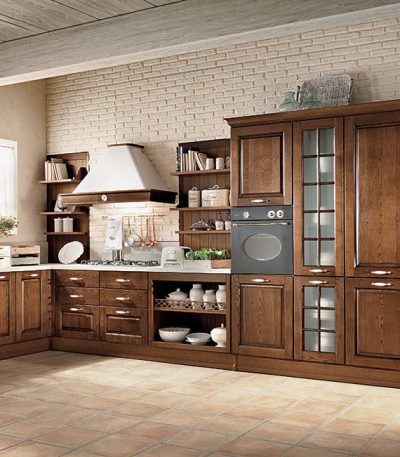 Colombini Casa Cucina Classica Armonia lineare in legno pregiato 32 33