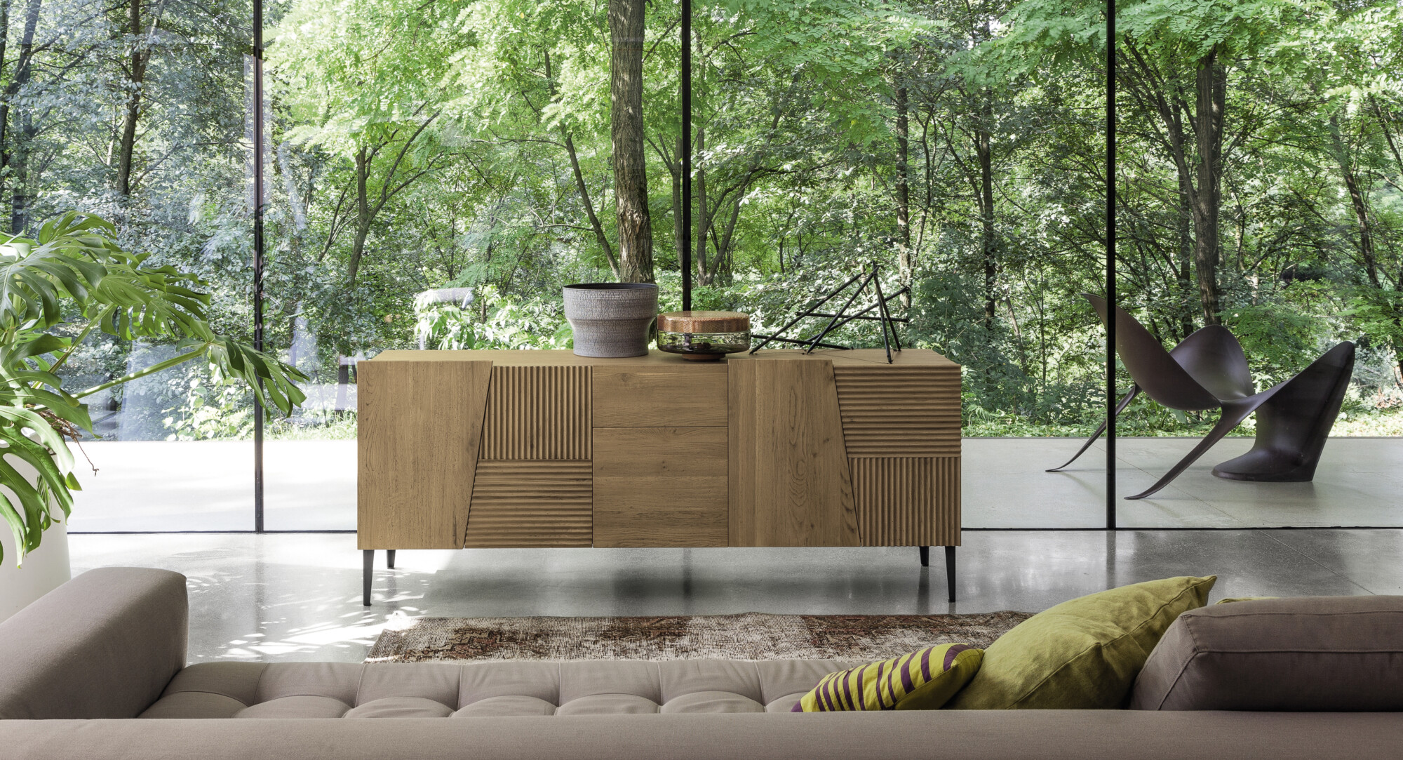 credenza legno rovere or madia zero.16 or devina nais